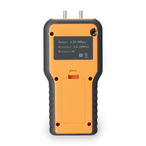 Digital Manometer for Pressure Measurement, Adjustable Indoor Temperature, LCD Display 2