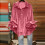 Women's solid ruffle blouse 3/4 sleeve polyester 2
