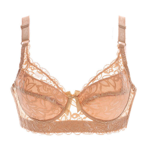 Σουτιέν Plus Size για γυναίκες, Σουτιέν Push Up, Σουτιέν Plus Size με Διαφανή Δαντέλα και 1
