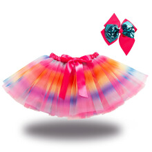 Mini Tutu Hame Taaperoille Tytöille Söpö Juhlatanssiaiset Sateenkaari Verkko Langasta Paljeteilla Tehty Tylli Hame Rusetti Hiusneula Puku Hame,