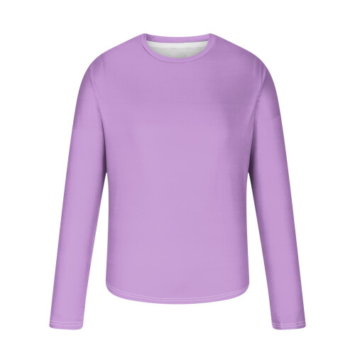 Modisches, einfarbiges Herren-Langarmshirt mit Rundhalsausschnitt – lässig und bequem 2