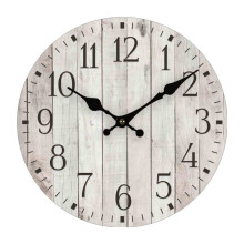 Horloge murale silencieuse DESIGNICE avec finition grain de bois