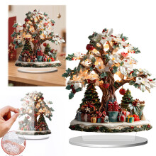 Ornement de table en acrylique en forme de sapin de Noël, 20 cm (7,87 po)