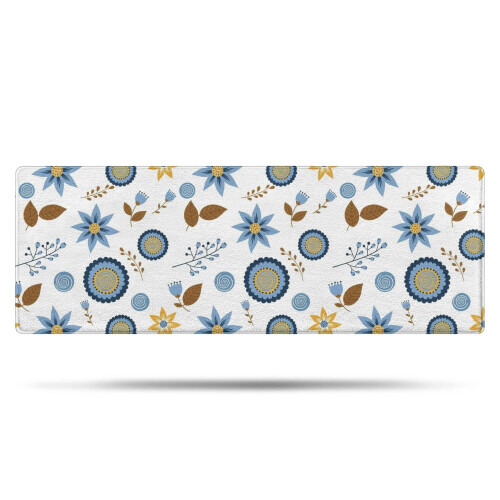 Tapete de banheiro floral em microfibra antiderrapante, 43 x 119 cm (17 x 47 polegadas)