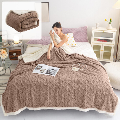 Manta de lã dupla e fleece 59x39 polegadas