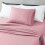 Ensemble de draps en microfibre rose pour lit simple, 3 pièces 1