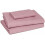 Ensemble de draps en microfibre rose pour lit simple, 3 pièces 2