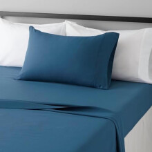 3-teiliges, leichtes Mikrofaser-Bettwäscheset mit 35,5 cm tiefen Taschen, superweich, pflegeleicht, Einzelbett XL, Dunkelpetrol, einfarbig