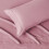 Ensemble de draps en microfibre rose pour lit simple, 3 pièces 3