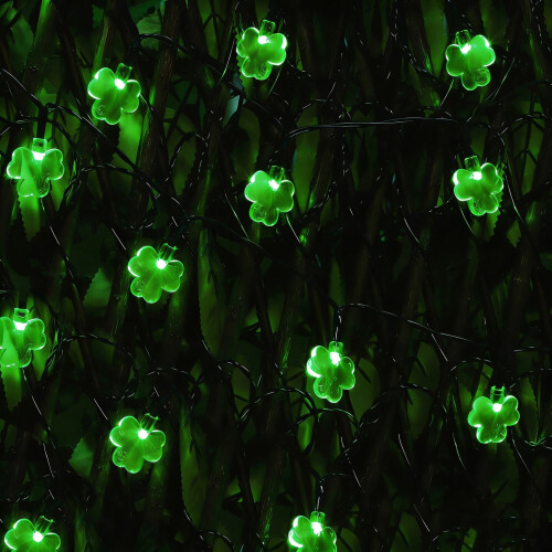 LED-Lichterkette Grün Kleeblatt 4,9 m 2
