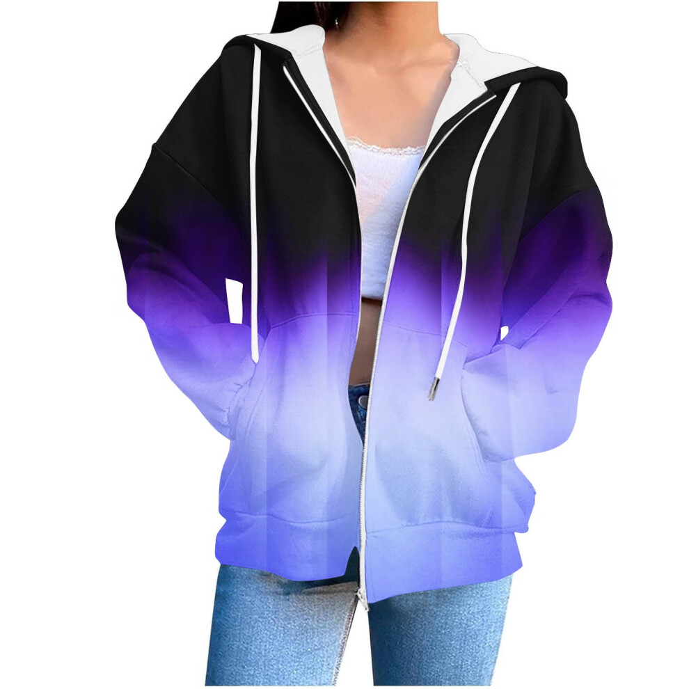 Women's Casual Hoodie With Zipper Pocket, Printed Pullover Sweatshirt For Fall/Winter Daily Wear & Parties 9175034757518