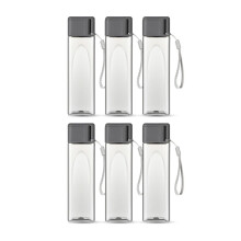 6 Pieces Water Bottle Bulk 17 oz Plastic Water Bottles Bulk Gym Sports Adults Reusable Large Drinking Cups for Outdoor Fitness
