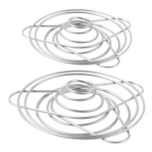 2 stuks roestvrijstalen koffiefilterhouders (trechters/kegels) voor op reis, zilverkleurig