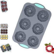 Siliconen ijsvormenset in de vorm van een krans – Inclusief vormen voor sneeuwvlokken, donuts, chocolade en pompoentaart.