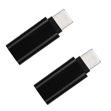 LEDMOMO 2 Stück reversibles USB-C-auf-3,5-mm-Klinken-Kopfhöreradapterkabel, schwarz
