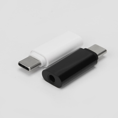 LEDMOMO2 stk. vendbar type C til 3,5 mm jack-hovedtelefonadapterkabel, sort 1