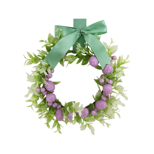 Coroană de Paște cu flori artificiale, blat de masă, 34 cm 1