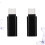 LEDMOMO2 stk. vendbar type C til 3,5 mm jack-hovedtelefonadapterkabel, sort 4