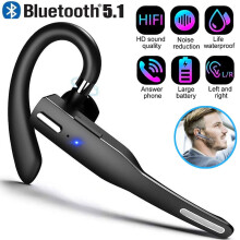 Xhy Kabellose Bluetooth-Kopfhörer 5.1 Headset Ohrhörer mit Dual-Mikrofon und Geräuschunterdrückung für Laufen, Radfahren und Fitness