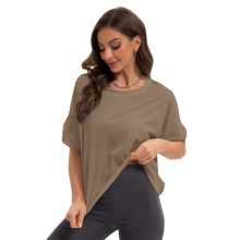 Dames T-shirts, losvallend model, ronde hals, korte mouwen, zomerse casual blouse, top