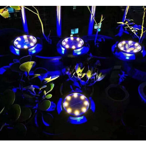 Ηλιακά φώτα εδάφους, 4pcs8LED ηλιακά φώτα κήπου, εξωτερικά ηλιακά φώτα εδάφους, 1