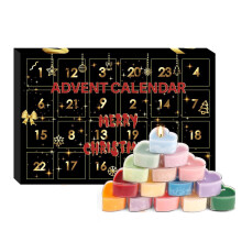 Calendrier de l'Avent avec bougies d'aromathérapie – Édition Noël et Saint-Valentin, parfums de saison, ambiance festive et détente, compatible