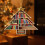 Akryl bokhyllepynt juletrepynt 3
