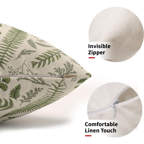 Μαξιλαροθήκες οσφυϊκής χώρας Sage Green Leaf 30x50cm Σετ 2 τεμαχίων 2