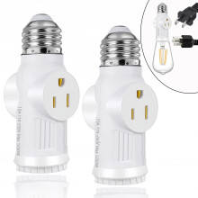 Adaptateur de douille E26 vers prise à 2 ou 3 broches (lot de 2)
