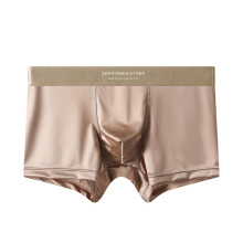 Cueca Boxer Masculina de Alta Elasticidade e Respirável, Corte 3D em U Convexo, Confeccionada em Cetim de Seda Gelo Macio, Sem Costura