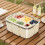 Draagbare lunchbox met handvat en deksel, 1,2 liter. 5