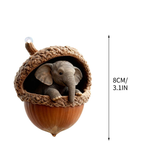 Ornamente de Crăciun din ghinde de pădure, decor acrilic 2D 2