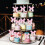 20 τεμάχια διακοσμητικά για cupcakes, φιόγκοι, ροζ πολυεστέρα για γιορτές 4