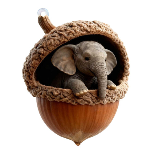 Ornamente de Crăciun din ghinde de pădure, decor acrilic 2D 1