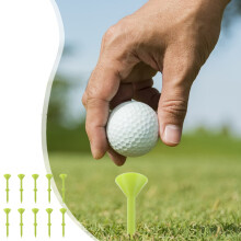 10 stuks onbreekbare plastic golftees – wrijvingsarm, duurzaam, milieuvriendelijk, compatibel met alle clubs