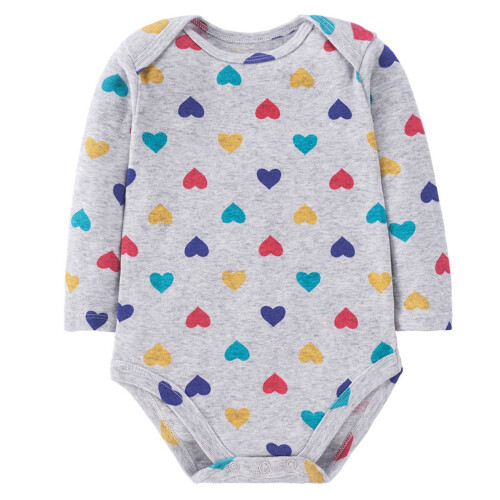 Baby-Body mit Herzchenmuster, hellgrau, 2-2,5 Jahre