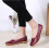 Γυναικεία Δερμάτινα Παπούτσια Loafers Μονόχρωμα Slip-on Flat Παπούτσια Άνετα Casual Φλατ για 3