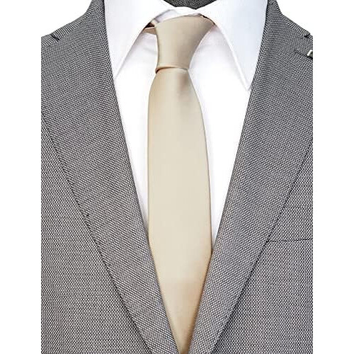 Men's Skinny Solid Neckties 2.5 Inch 4-Pack 2