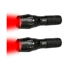 Ισχυρός κόκκινος φακός LED ZLC2Pcs - Φακός κυνηγιού μεγάλης εμβέλειας με κόκκινο φως,