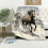 Manta de flanela Pratyus Horses Snow Wilderness 60x80 polegadas 1