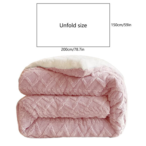 Lambskin throw blanket soft double-layer 150x200cm 2