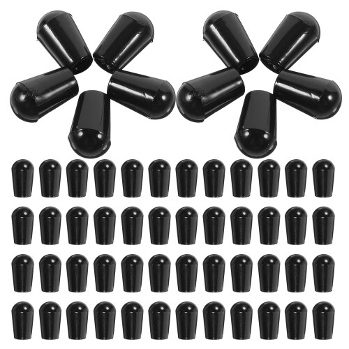 100 Pcs Rack Tip Protector End Caps Clamps for Woodworking Corner Black