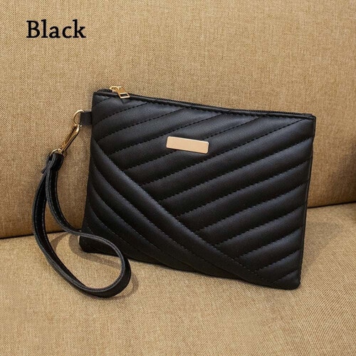 Clutch dametaske klassisk pung, sort