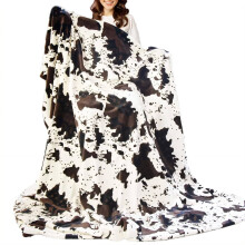 AUQ Weighted Blanket,Unique Cow Print Faux Fur Throw Blanket,Warmth Without the Weight Cotton Blanket,Style1,51.2"59.1"