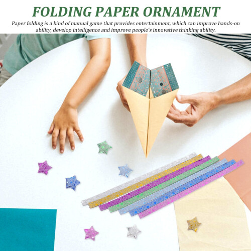 KALLORY140 τεμάχια λωρίδες χαρτιού Lucky Star για έργα Origami Χριστουγέννων και 2