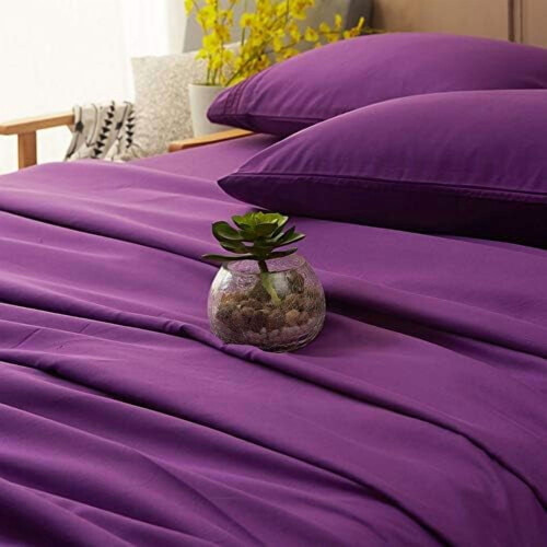 Microfiber Bed Sheet Set Queen Size 4-Piece Deep Pocket 2
