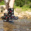 Botas de chuva infantis impermeáveis com luzes, estampas e glitter, com alças, para meninos e meninas. 6