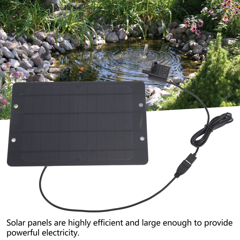Solar Fountain Pump Kit 6V 10W Usb Panel For Bird Bath Garden Pond Pool Outdoor 9450273736648