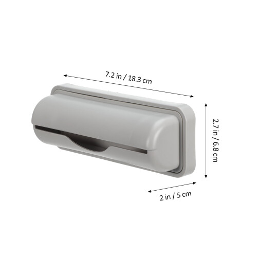 Distributeur mural de sacs en plastique gris clair 1