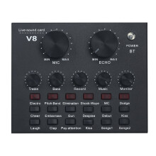 OWSOO Multifunktionaler BT Live Sound Intelligenter Audiomixer Sound für Computer und Mobiltelefone Live Sound